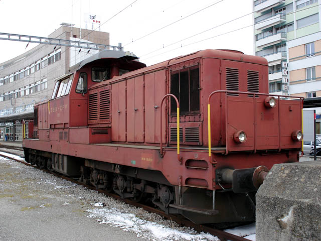Bm 6/6 en gare de Bulle la Bm 6/6 est effectivement à Bulle